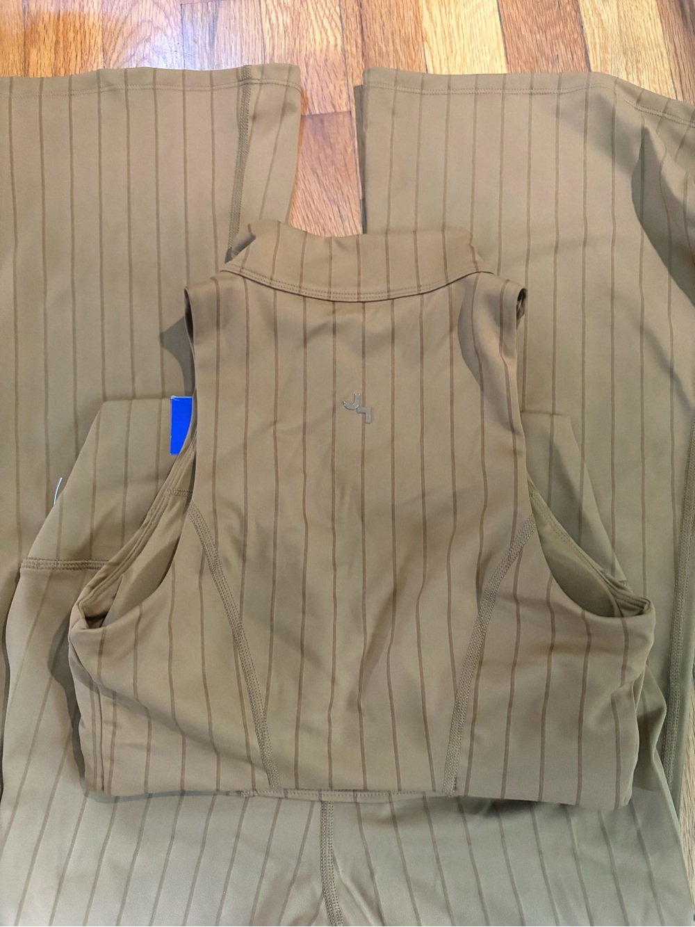 JoyLab Brown Pinstripe Two-Piece Active Set - Picture 6 of 10